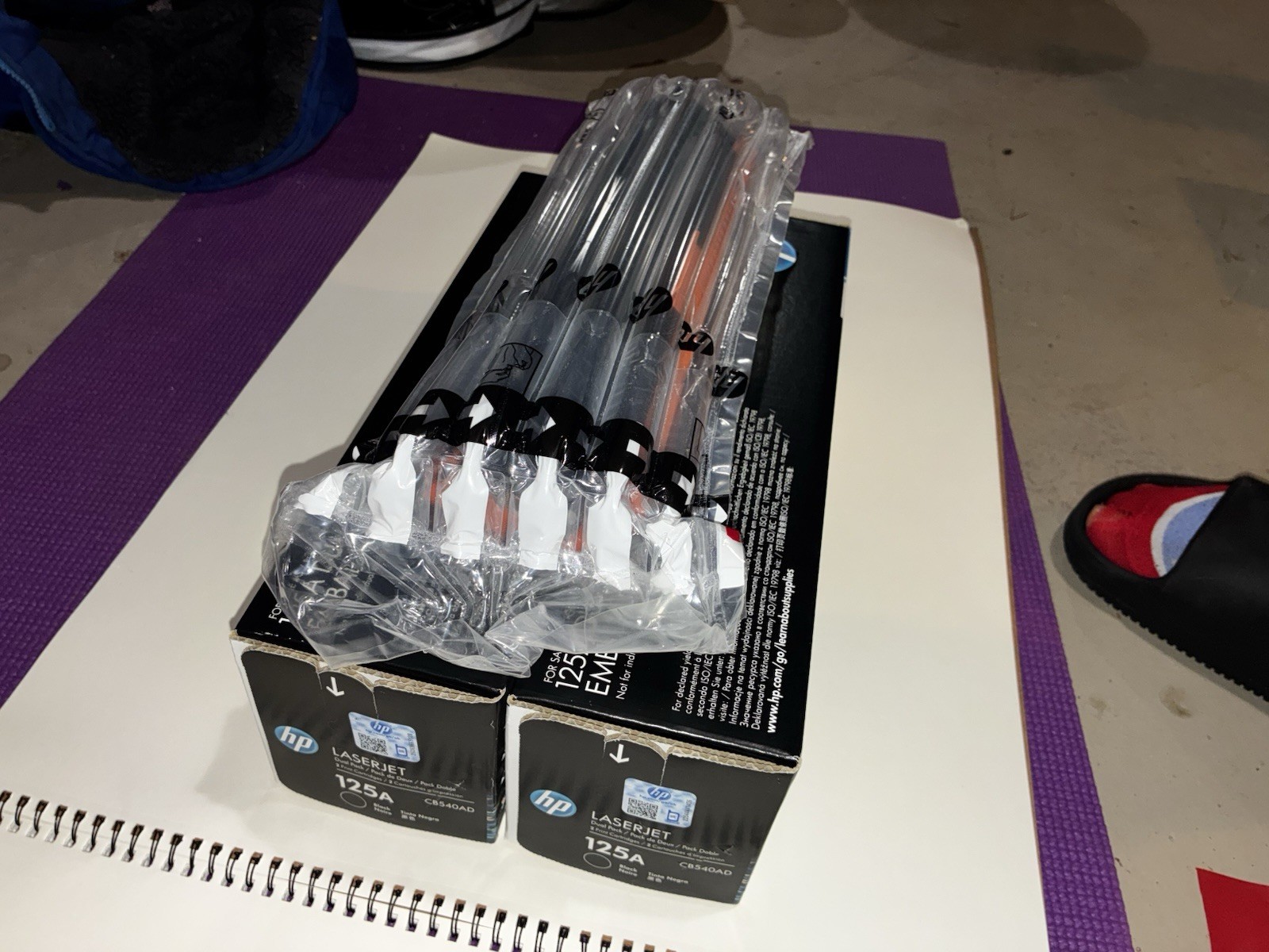 HP LaserJet CB540AD 125A Black Toner Cartridge OEM Sealed 3 Ea