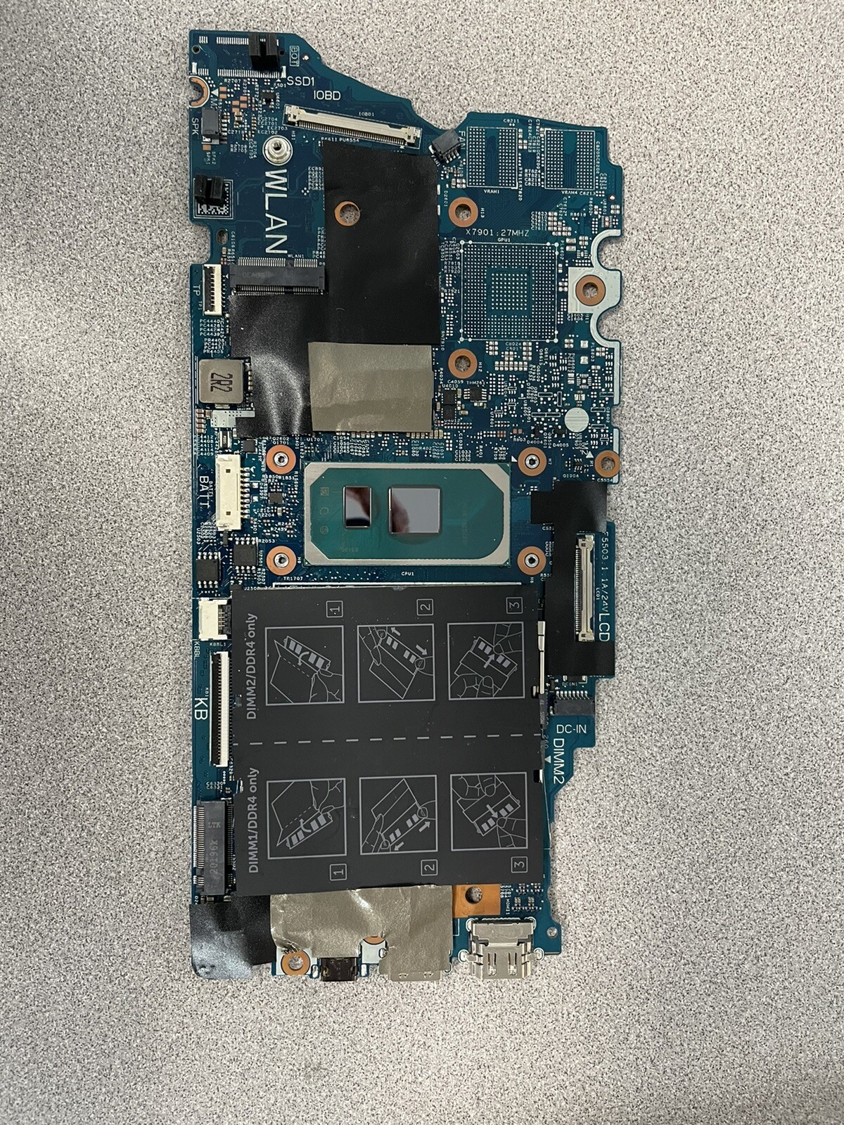 GVCY9 GENUINE DELL MOTHERBOARD INTEL I5-1035G1 INSPIRON 7500 2N1 P97F