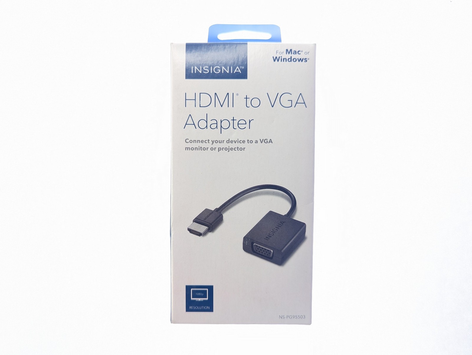 Insignia NS-PG95503 HDMI to VGA Adapter Black - High-Quality Video Converter