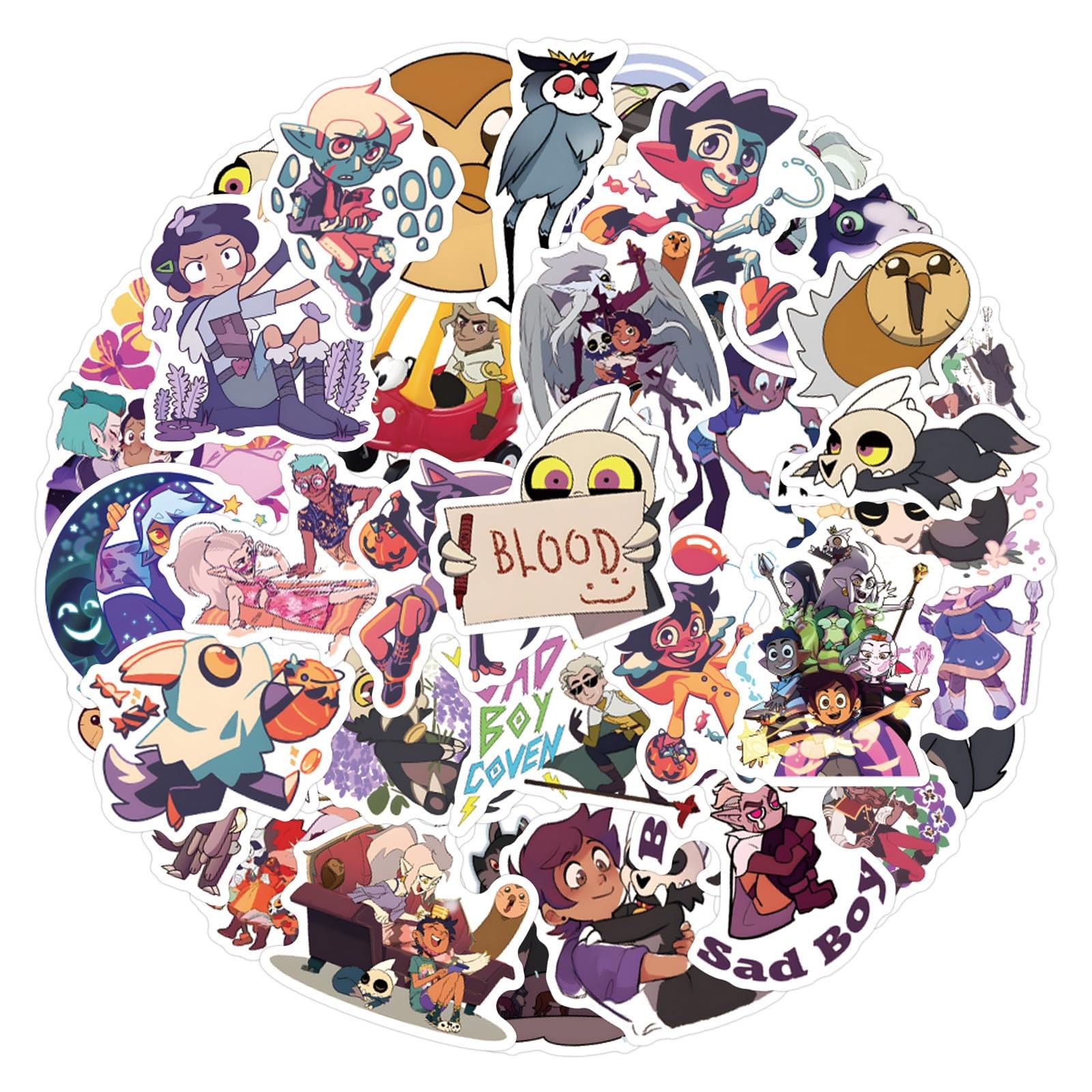 50Pcs The Owl House Stickers for Kids - Cute Cartoon Film