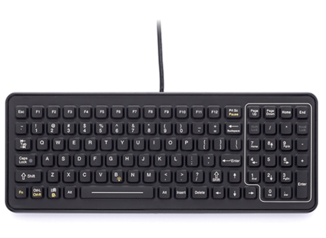 NEW IKEY Slimkey Rugged Keyboard SLK-101-M-USB-3F Black NEMA4X works Zebra VC80