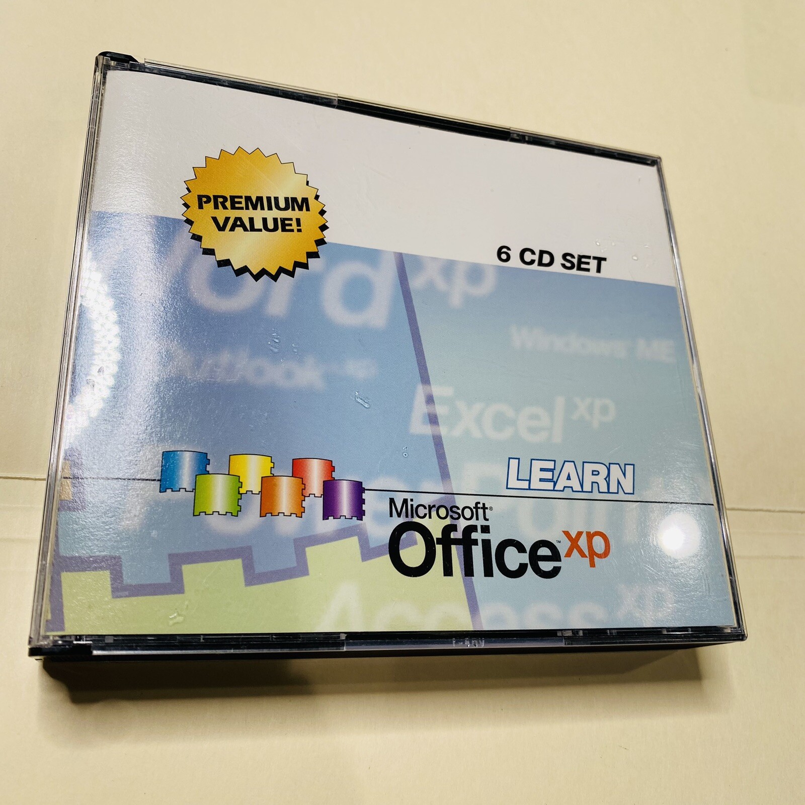 Microsoft Office Xp LEARN Interactive Turtorial 6 Cd Nice CLEAN 2001 Vtg