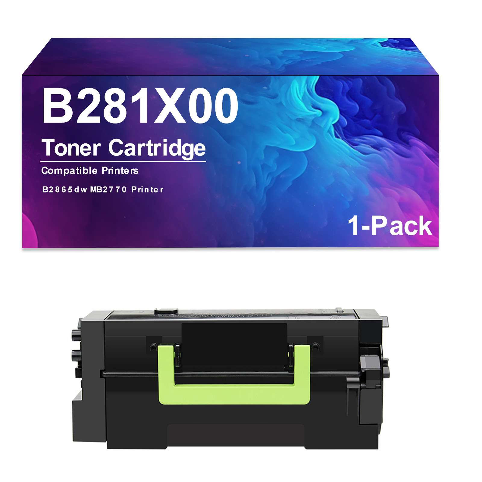 B281X00 Black Toner Cartridge for B2865dw MB2770 Printer 1 Pack 30000 Pages