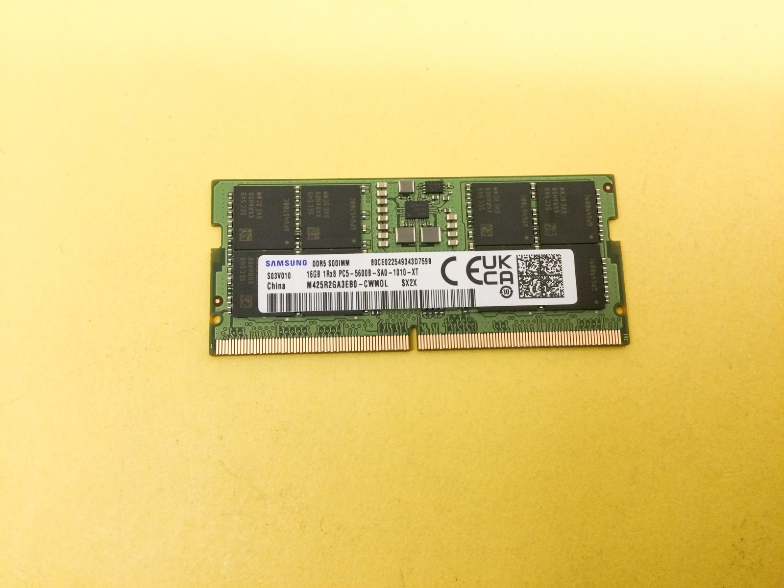 Samsung 16GB 1Rx8 PC5-5600B DDR5 SODIMM Laptop Memory M425R2GA3EB0-CWM