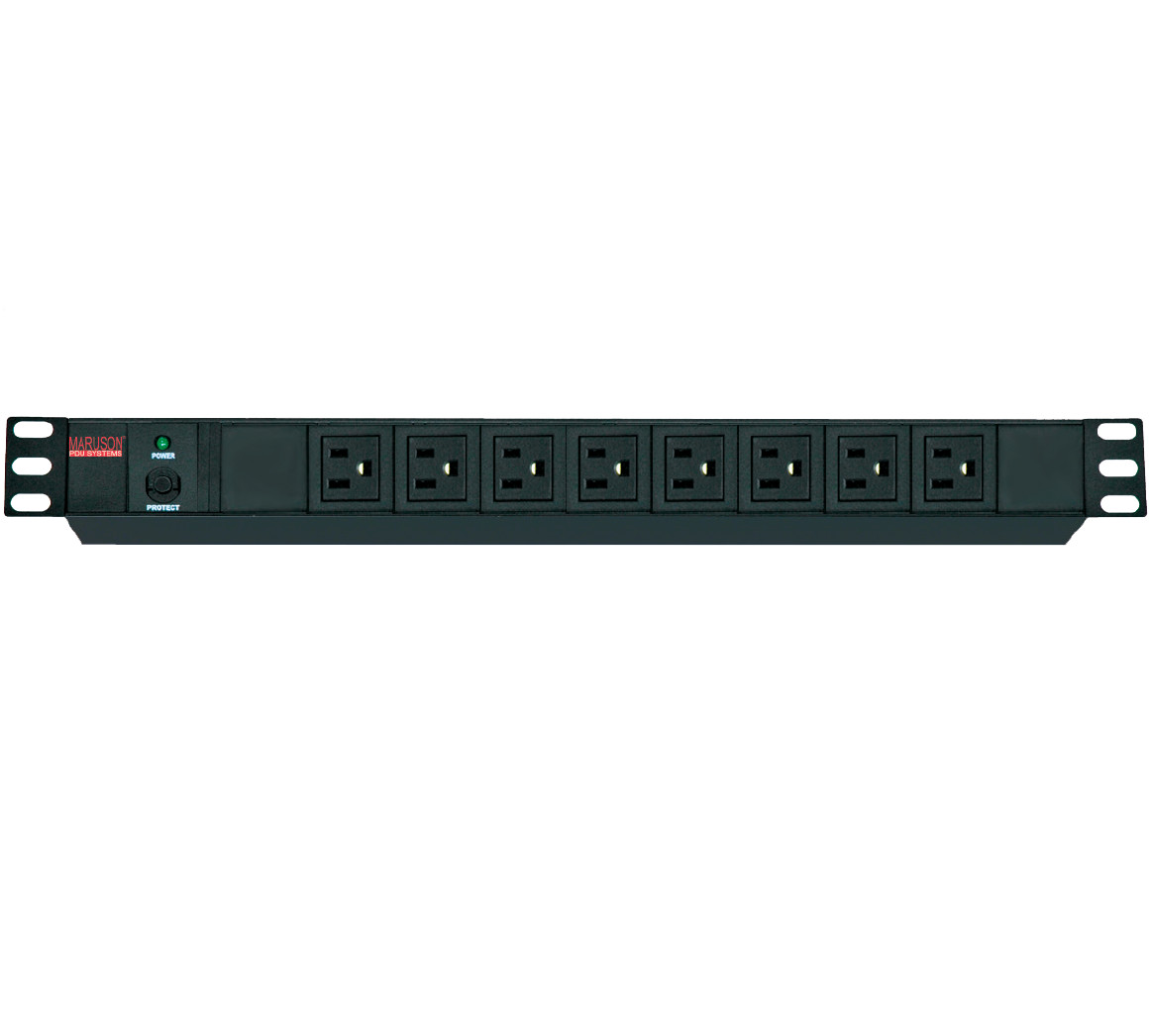 MARUSON PDU-R1510 - 10 Outlet 1U Network Rack Mount Power Strip PDU 15A 110-120V