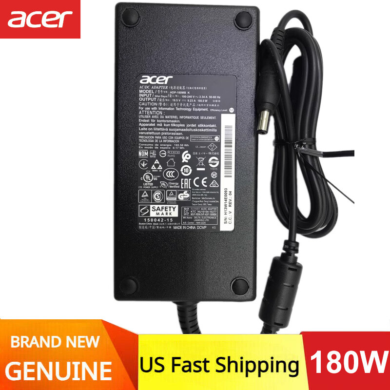 Acer Genuine Nitro 5 N18C3 AN515-41 Laptop Charger ADP-180MB K N20C1 19.5V 9.23A