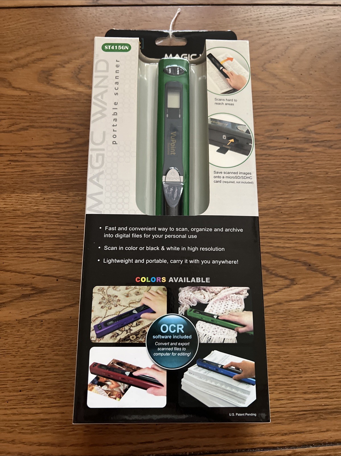 VuPoint Magic Wand Portable Scanner ST415GN Green Handheld OCR New Sealed