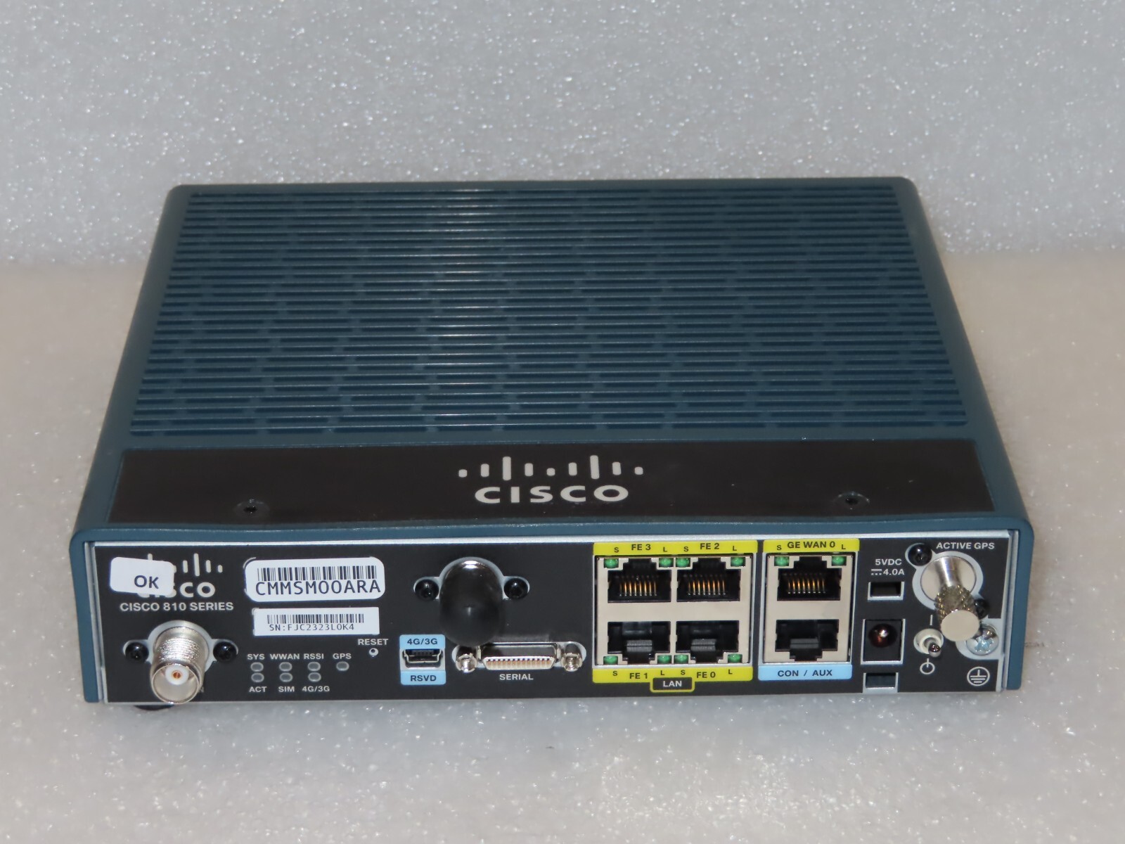 Cisco 819G Cellular Ethernet Wireless Integrated Services Router C819G-4G-VZ-K9