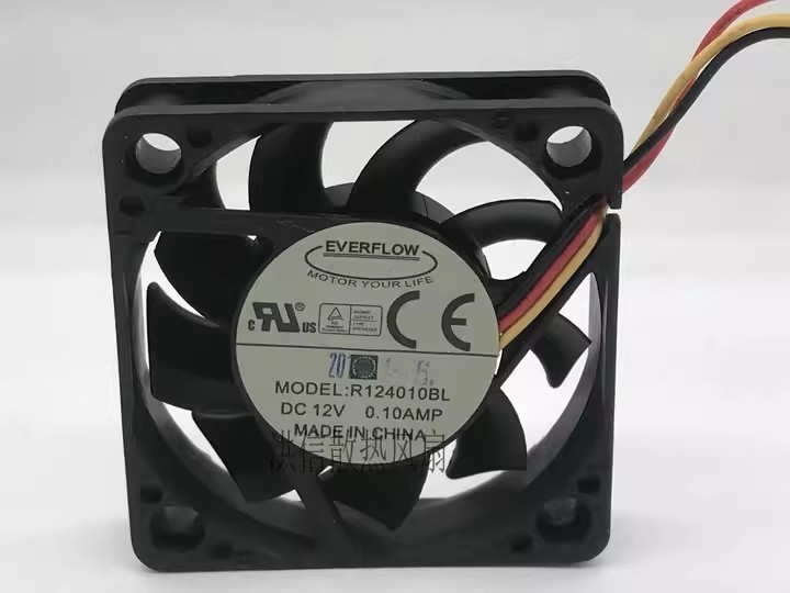 1PCS New EVERFLOW 4010 R124010BL 12V 0.10A 4CM Dual Ball Bearing Cooling Fan