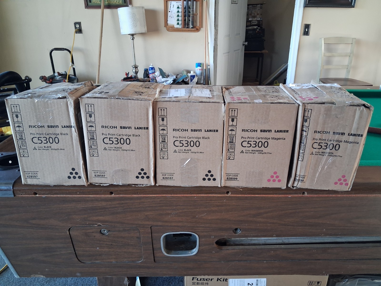 Genuine Ricoh Toner Pro C5300 (3 Black and 2 Magenta)