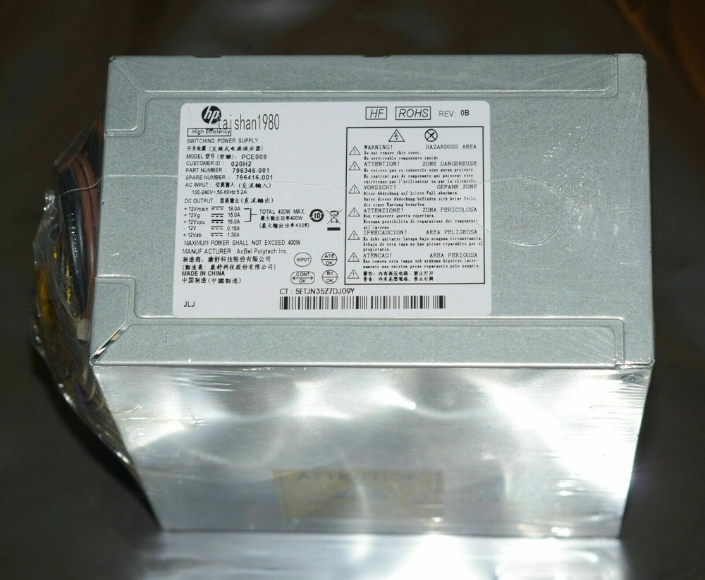 HP PS-5401-1HA 796346-001 796416-001 Z240 Workestation PSU 400W PCE009