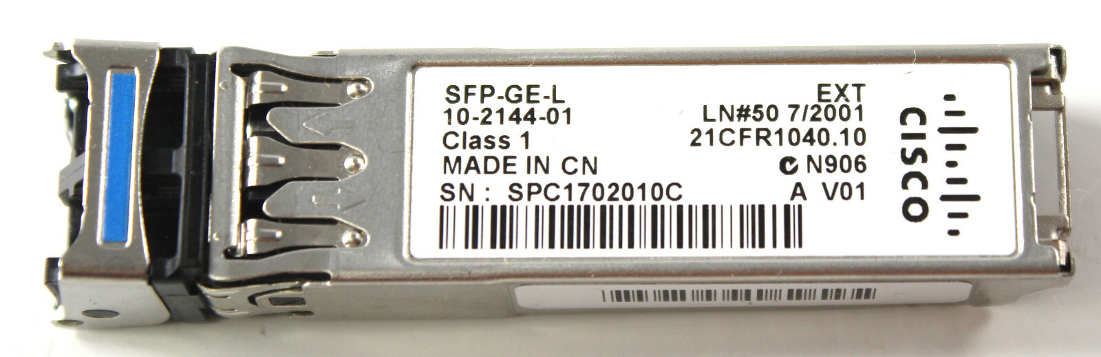 Cisco SFP-GE-L 10-2144-01 1000Base-LX/LH Long-Wavelength SFP Transceiver Module