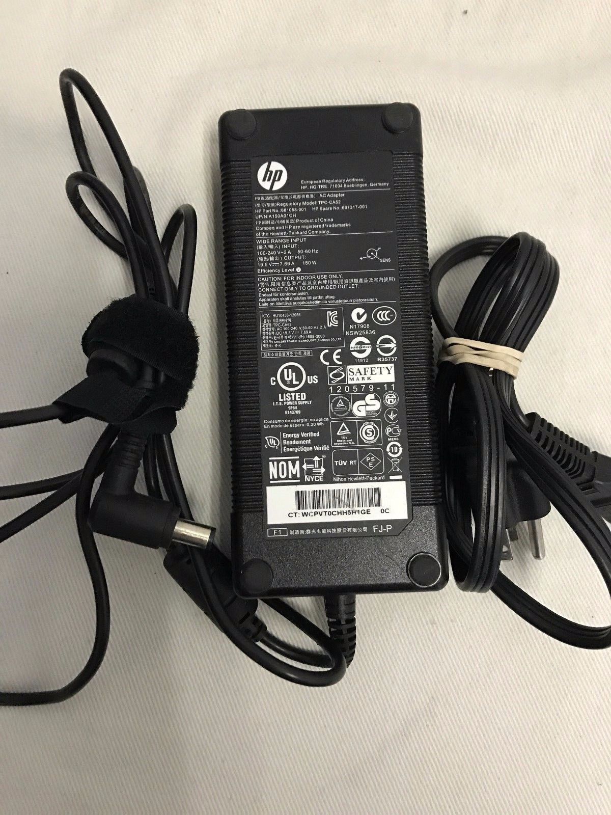 Original HP 150W AC Adapter 19V/19.5V for 8440p 8540p 8540w 8560p 8560w, mixed