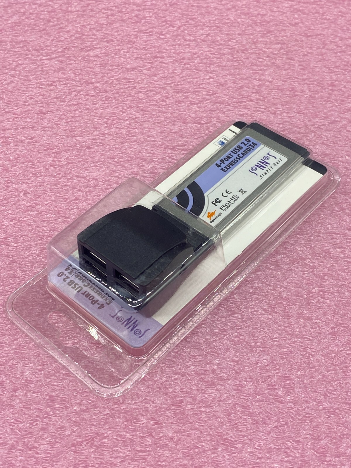 Sonnet 4 Port USB 2.0 ExpressCard 34 Adapter USB2-4P-E34 Mac Windows