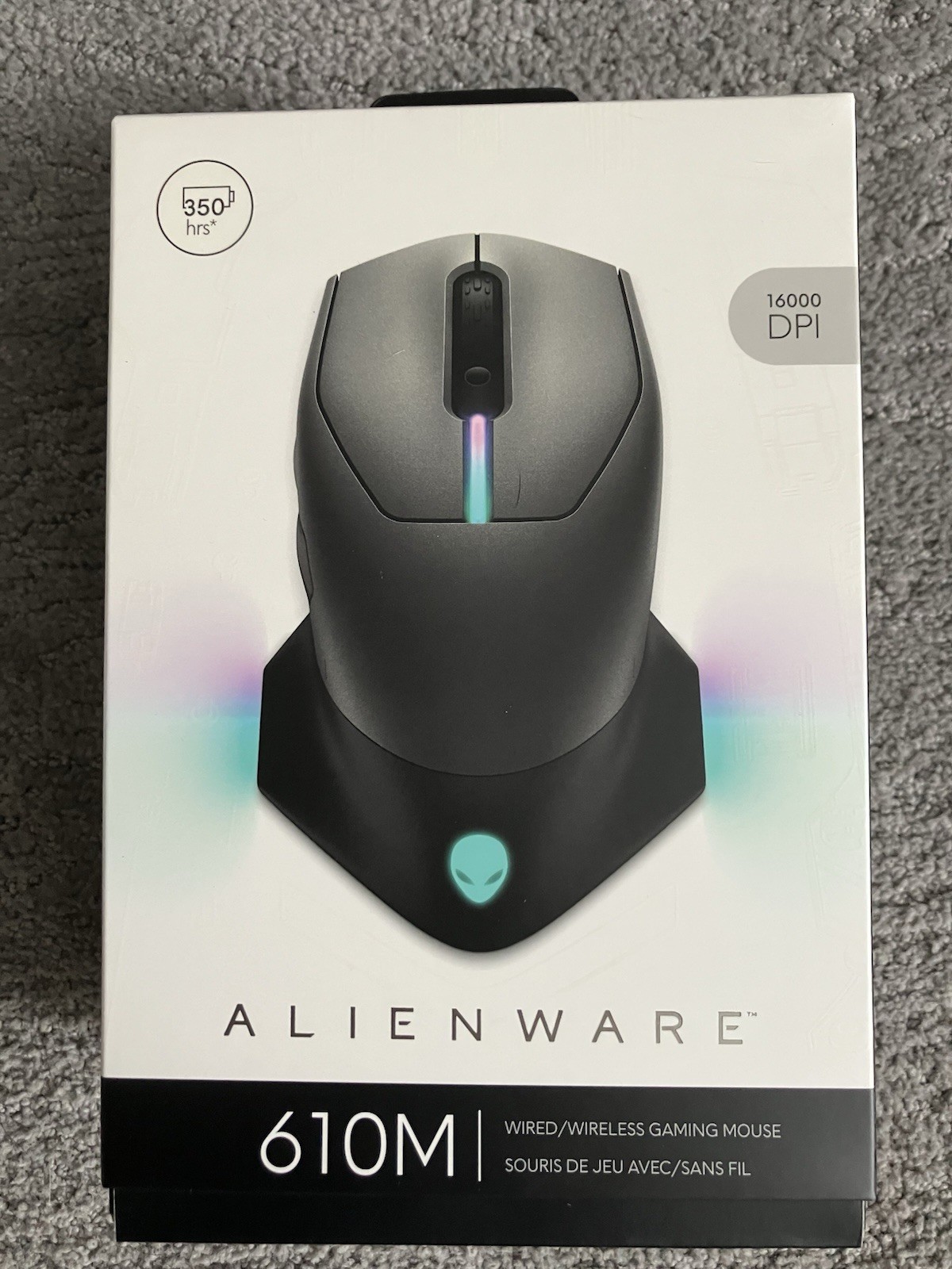 Alienware AW610M Wired Wireless Gaming Mouse 16000 DPI Dark - Tested