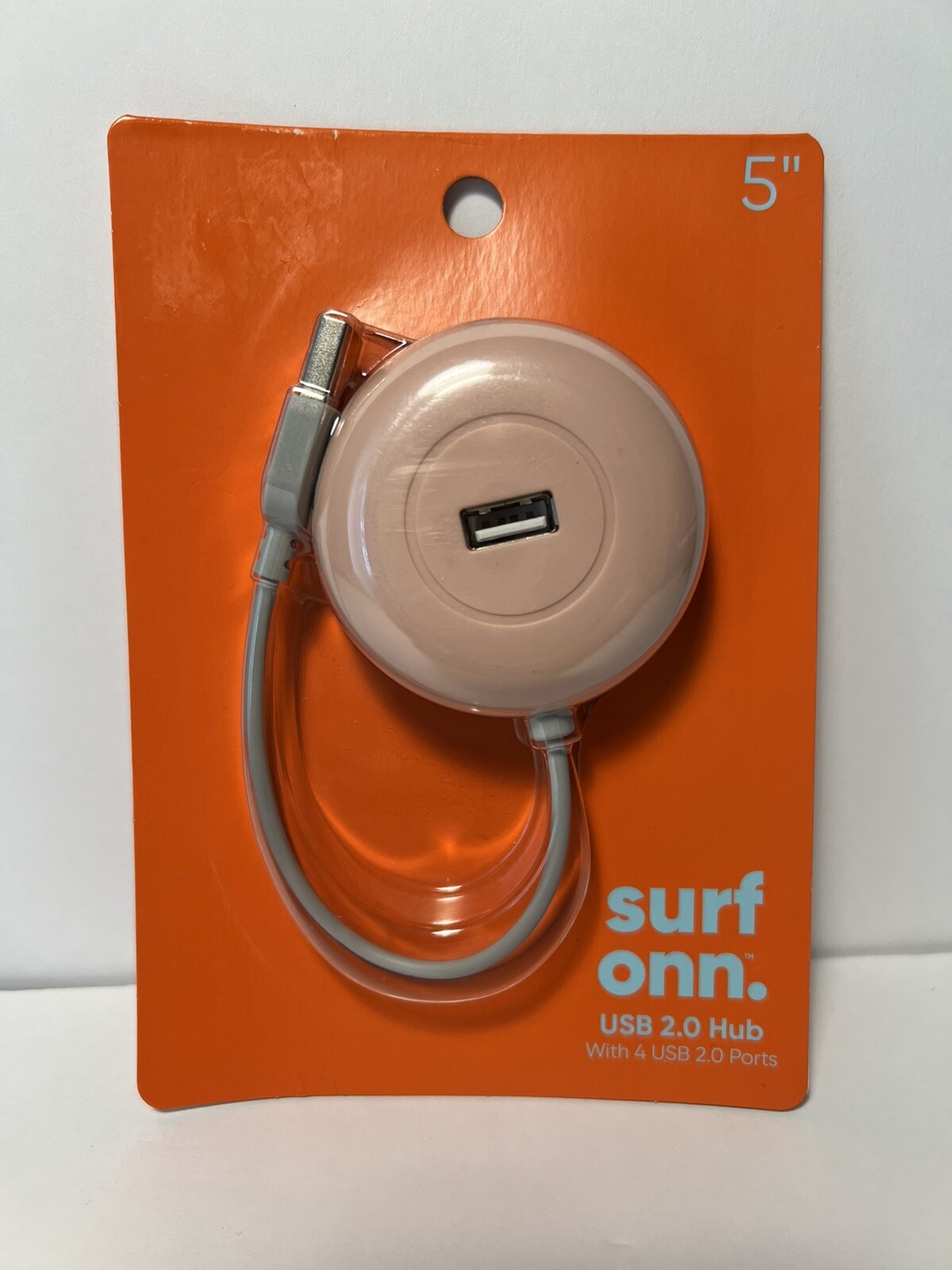 new Surf Onn USB 2.0 Hub pink With 4 USB 2.0 Ports 5" USB2.0 HOBSH100079165