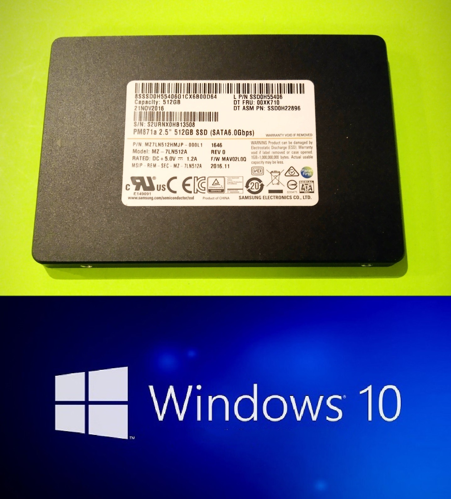 512GB 2.5" SATA Solid State Drive SSD with Windows 10 Pro 64-bit UEFI - Tested✅✅