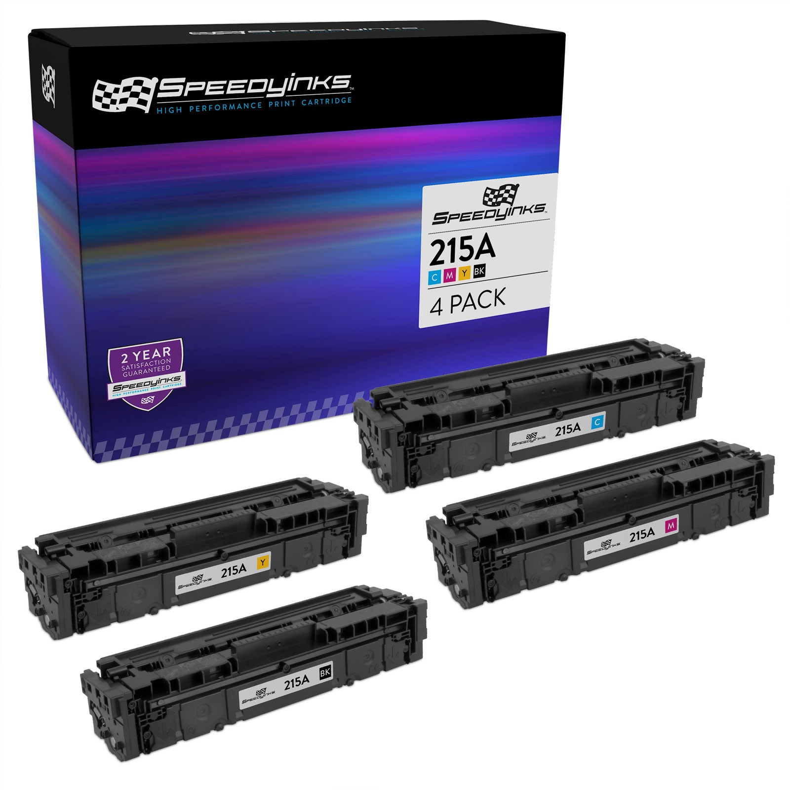 Speedy Replacement for HP 215A Black Cyan Magenta Yellow Toner Chip Included 4PK