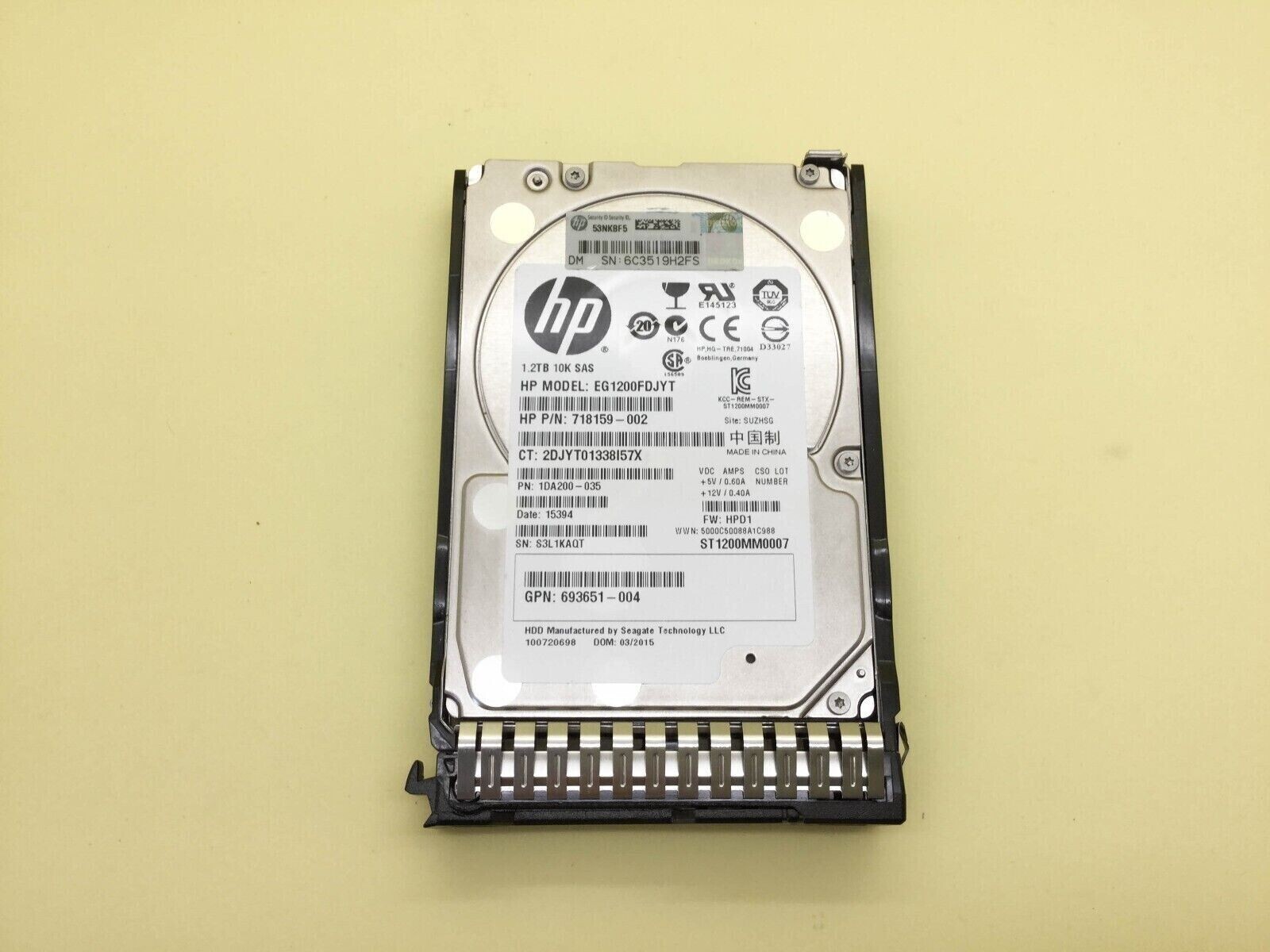 HP 718162-B21 718292-001 768788-004 1.2TB 6G 10K 2.5" SAS HDD HARD DRIVE