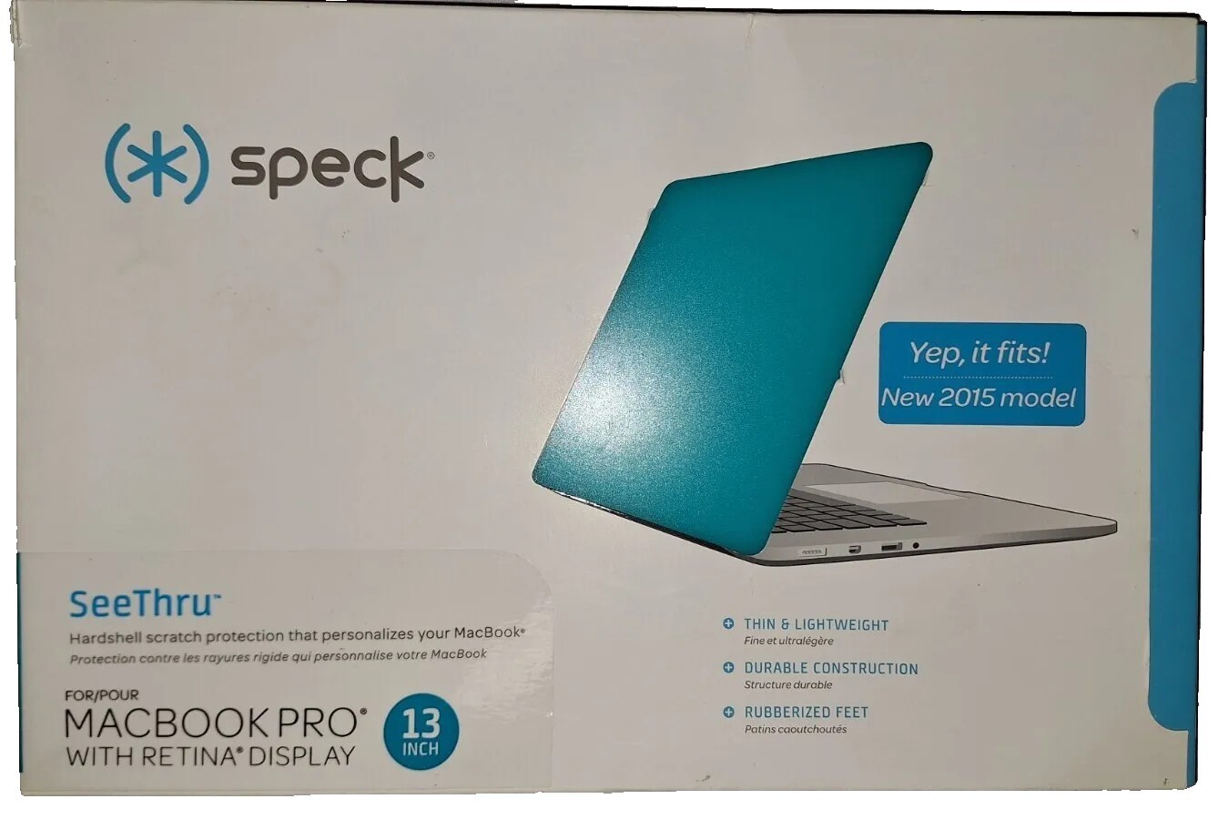 NEW Speck SEE THRU BLUE Clear SHELL CASE APPLE MAC Macbook Pro Retina 13" 2015