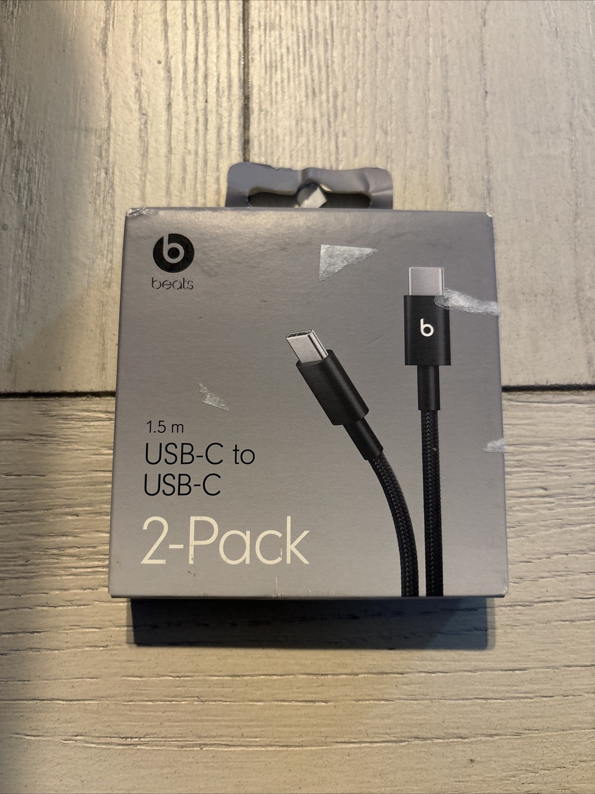 Beats USB-C to USB-C Woven Cables (1.5 m) - Bolt Black (2pk)