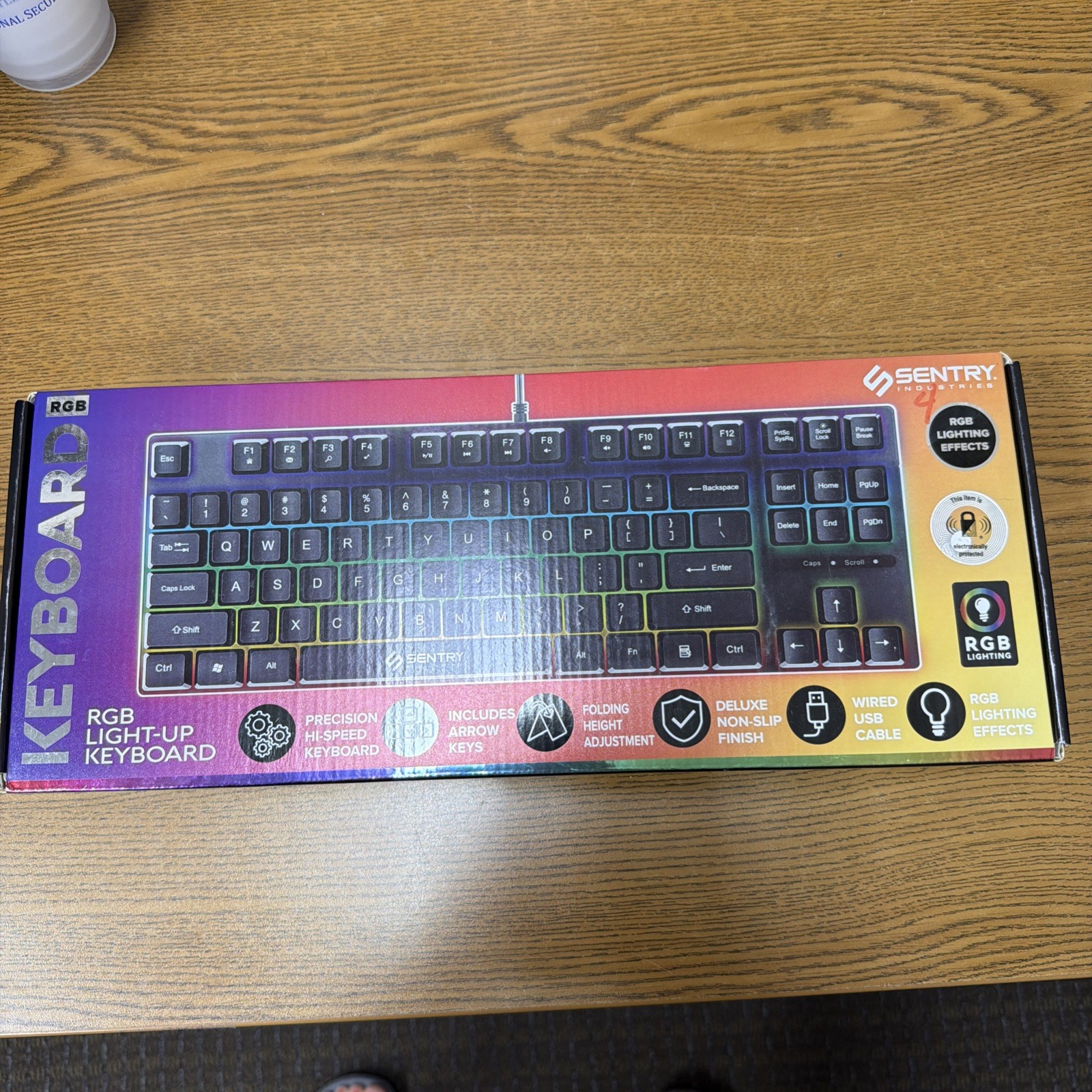 New Sentry Pro Gaming RGB Light-up Keyboard HI-SPEED Wired USB Multi Color LEDS