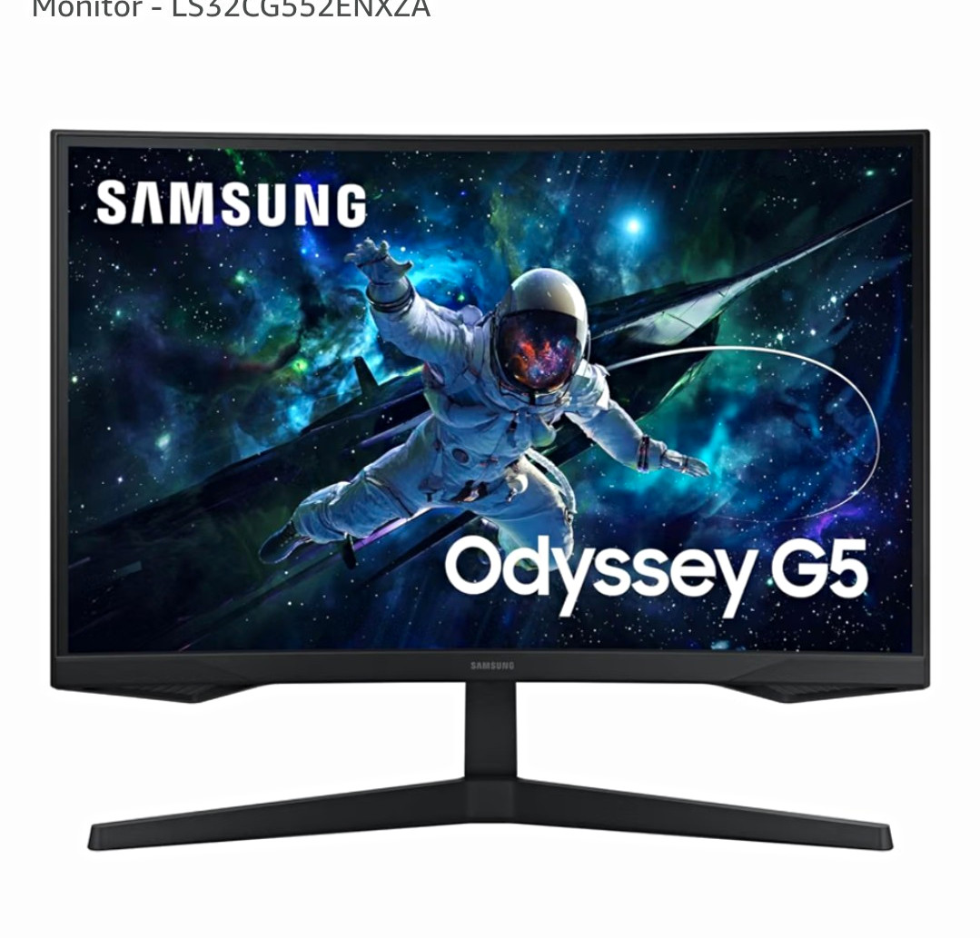 Samsung Odyssey G5 32" Curved QHD 165Hz 1ms LED HDMI/DP LS32CG552ENXZA