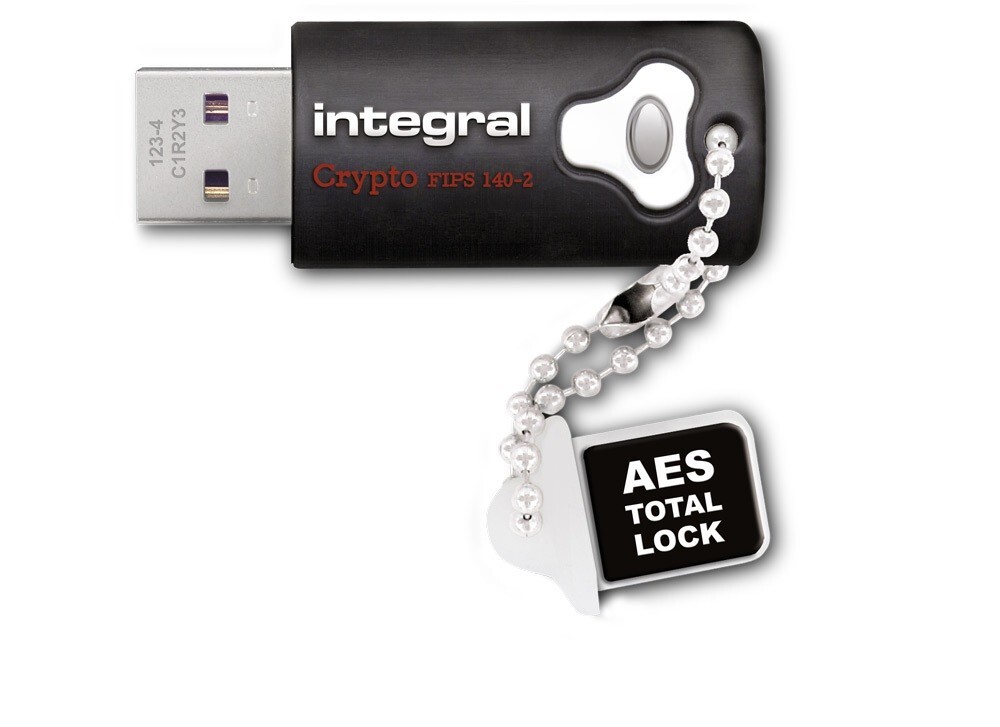 Integral 32GB Crypto Drive FIPS 140-2 Encrypted USB3 Model DINFD32GCRY3.0140-2
