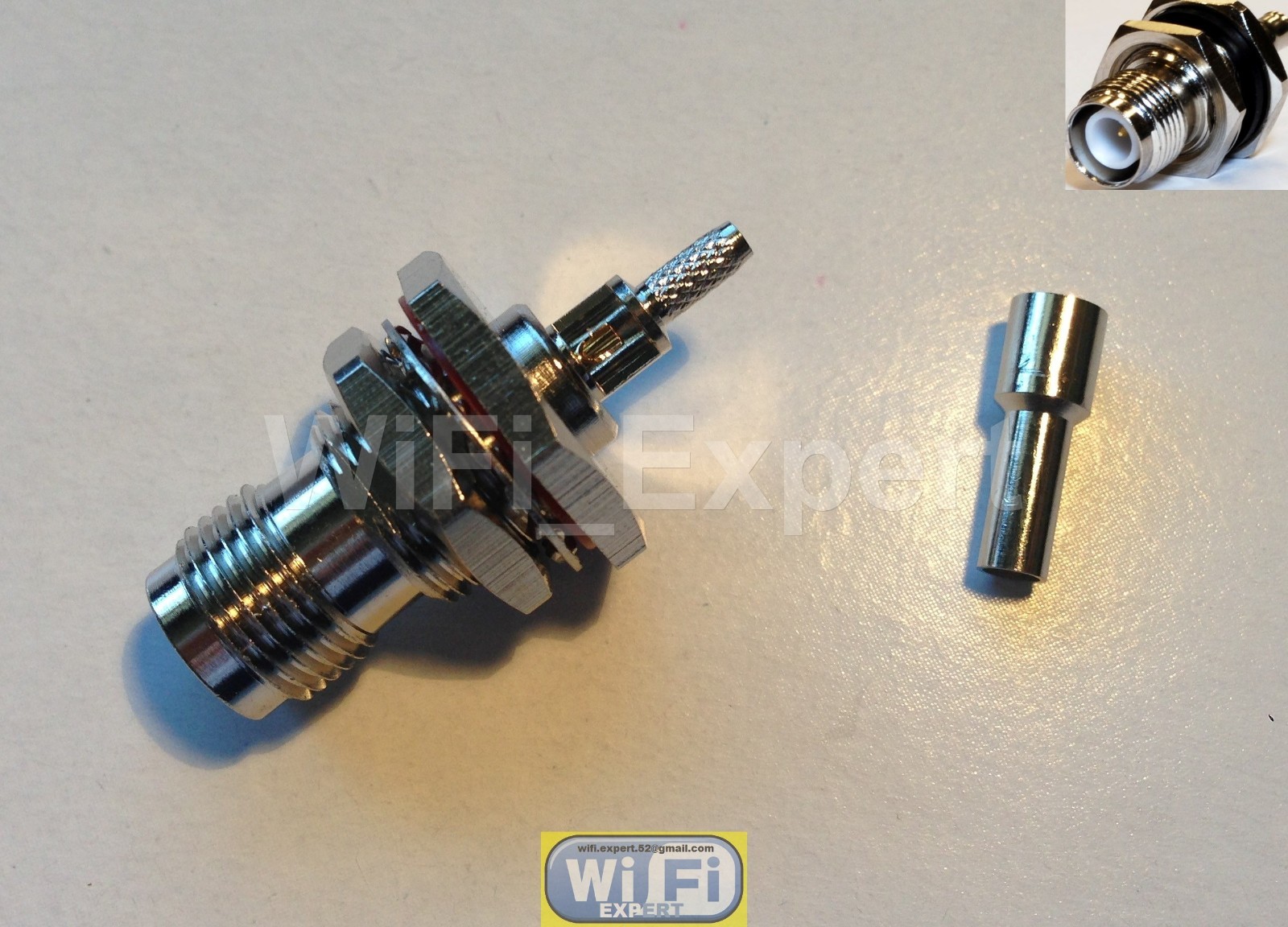 1 x RP-TNC Female Bulkhead Solder Crimp RG316 RG174 RG179 LMR100 Cable Straight