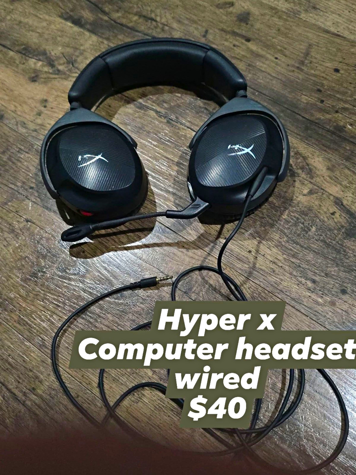 HyperX Cloud II Wired Over-Ear Headset Black 3.5mm Boom Mic Adjustable