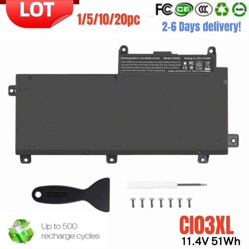 ✅LOT 1-20PC Battery For HP ProBook 640 645 650 655 G2 Series CI03 CI03XL 51wh