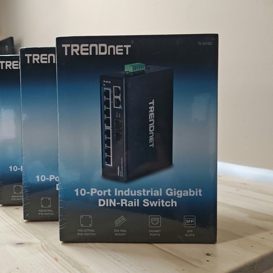 TRENDnet 10-Port Hardened Industrial Gigabit DIN-Rail Switch TI-G102
