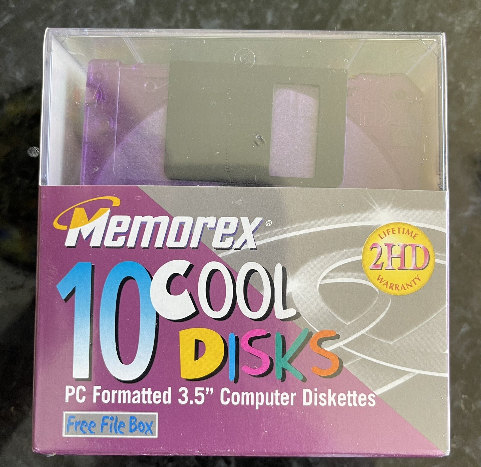 Memorex PC Formatted 3.5" Computer Diskettes 10 Cool Disks 2HD Factory Sealed