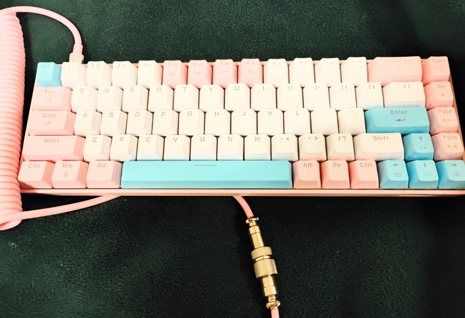 ZIYOU LANG T8 Mechanical Keyboard and Coiled USB C Cable W/ RGB LED Backlit NOB