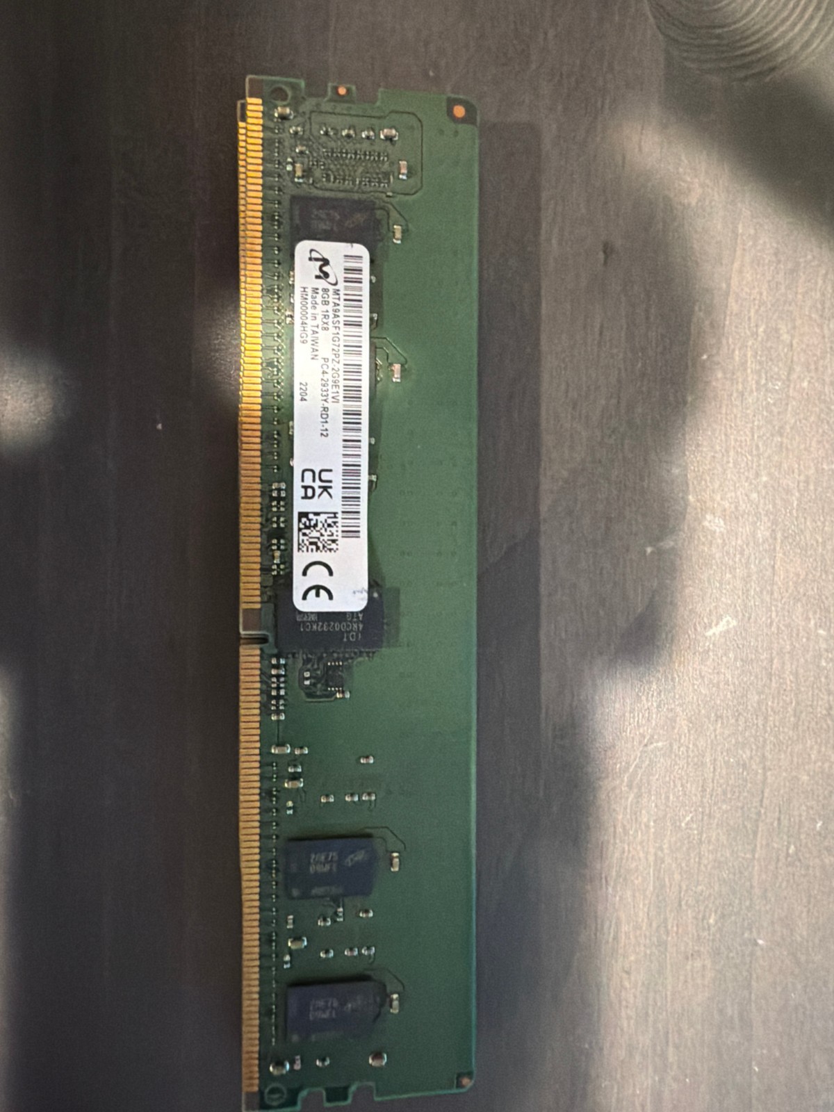 8GB Micron DDR4-2933 ECC REG RDIMM Server RAM Used Tested — MTA9ASF1G72PZ-2G9E1V