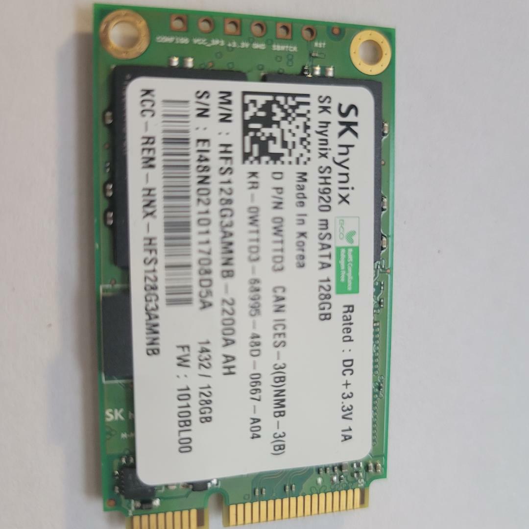 SK hynix SH920 mSATA 128GB Hard Drive HFS128G3AMNB-2200A Dell 0WTTD3 