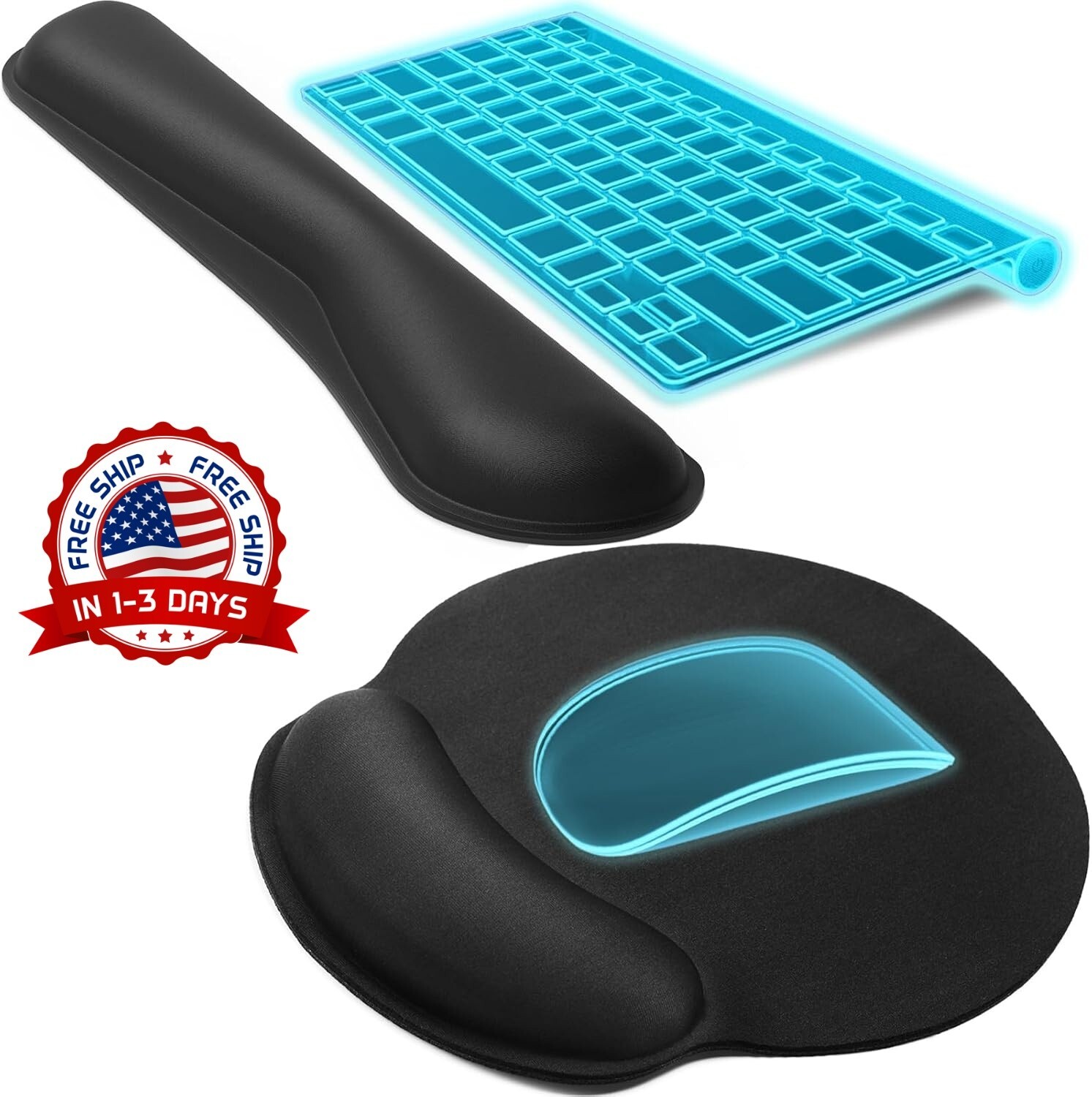 Reposamuñecas para teclado y alfombrilla para ratón de primera calidad juego.