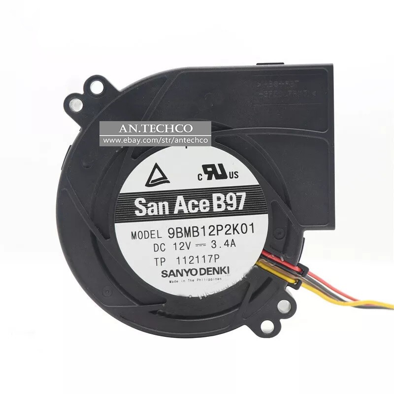 SANYO Denki 9BMB12P2K01 SanAce Blower Fan 12V 3.4A 56.8CFM 97*95*33MM Axial Fan