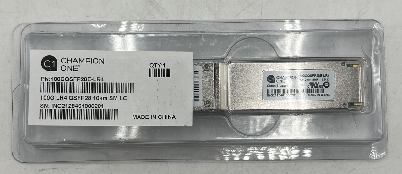CHAMPION ONE 100GQSFP28E-LR4 100G LR4 QSFP28 10KM SM LC TRANSCEIVER MODULE
