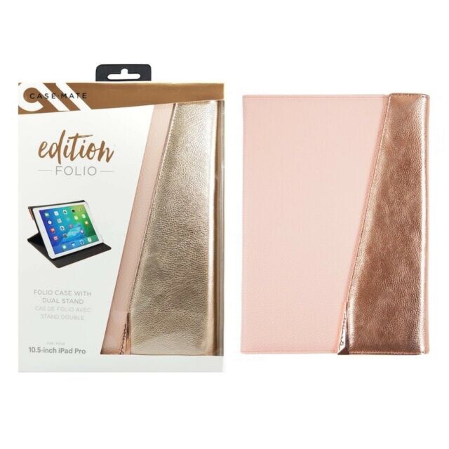 Case Mate Brilliance Folio Dual Stand Gold & Pink Case For iPad Pro 10.5"