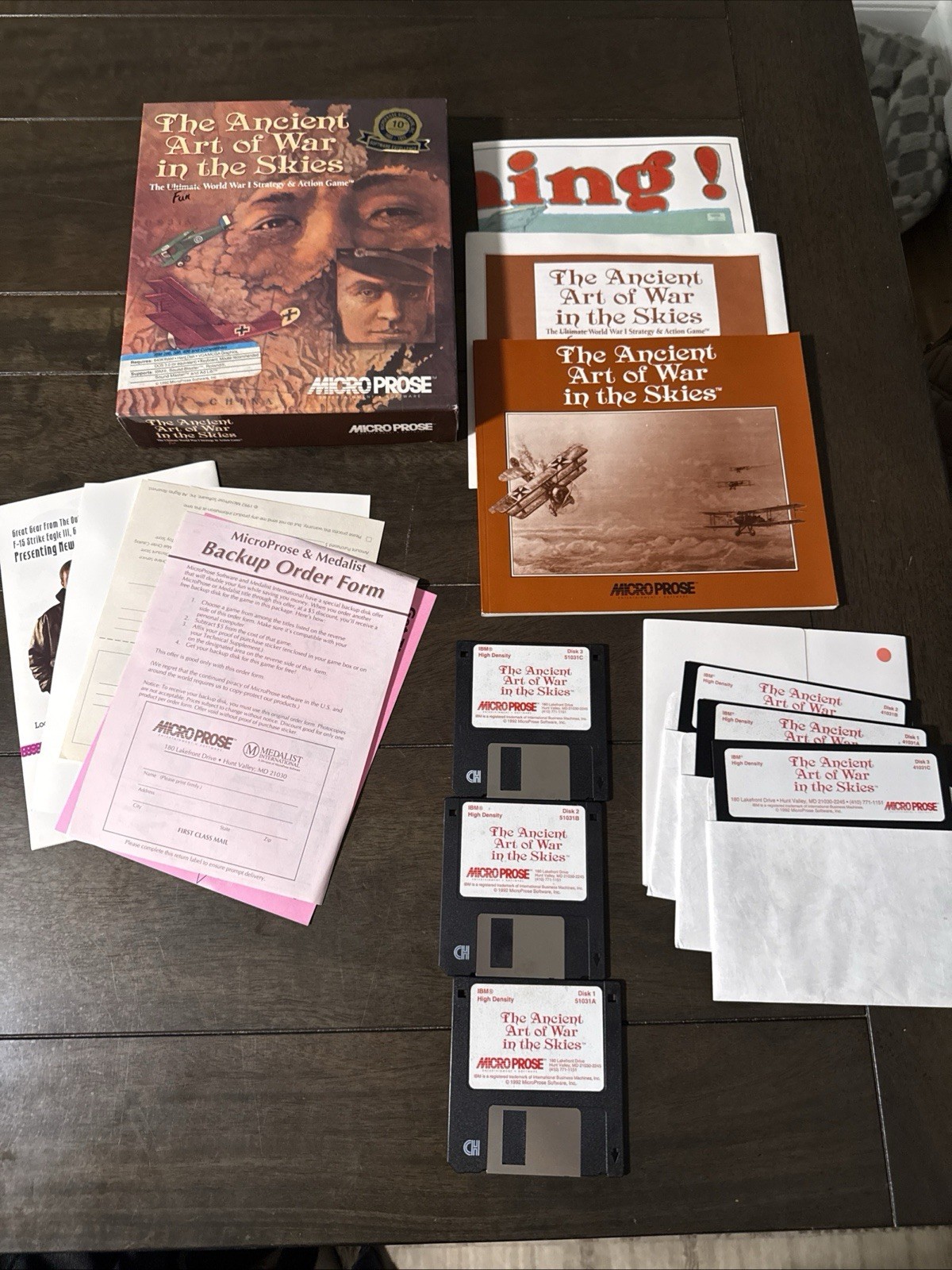The Ancient Art of War in the Skies (Windows PC IBM Big Box, 1992) Complete