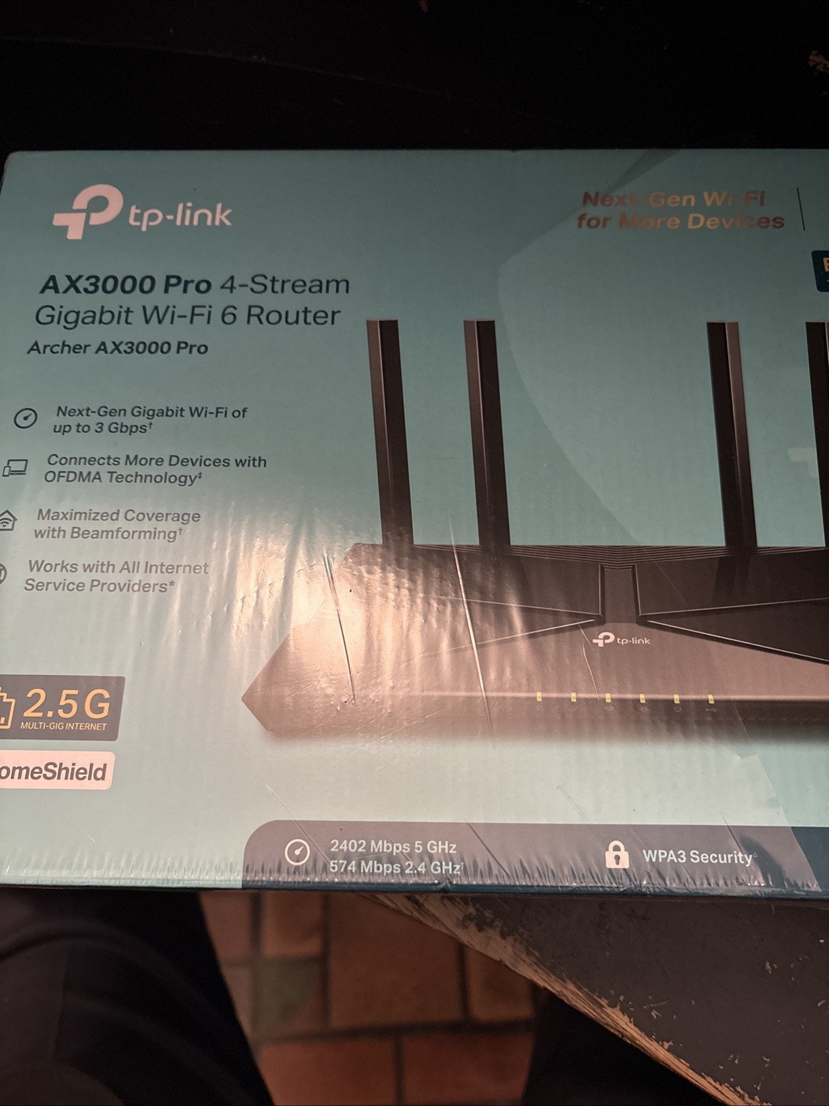 TP-Link Archer AX3000 Pro 4-Stream Gigabit Wi-Fi 6 Router Black Used