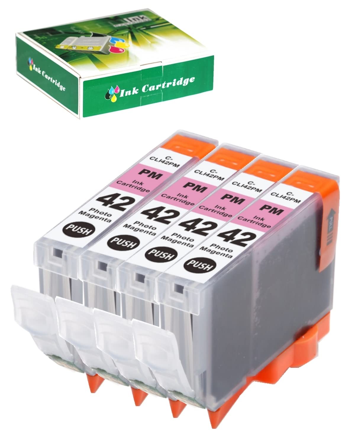 CLI42 PM Ink Cartridges Compatible Replacement for 4 Pack, Photo Magenta 