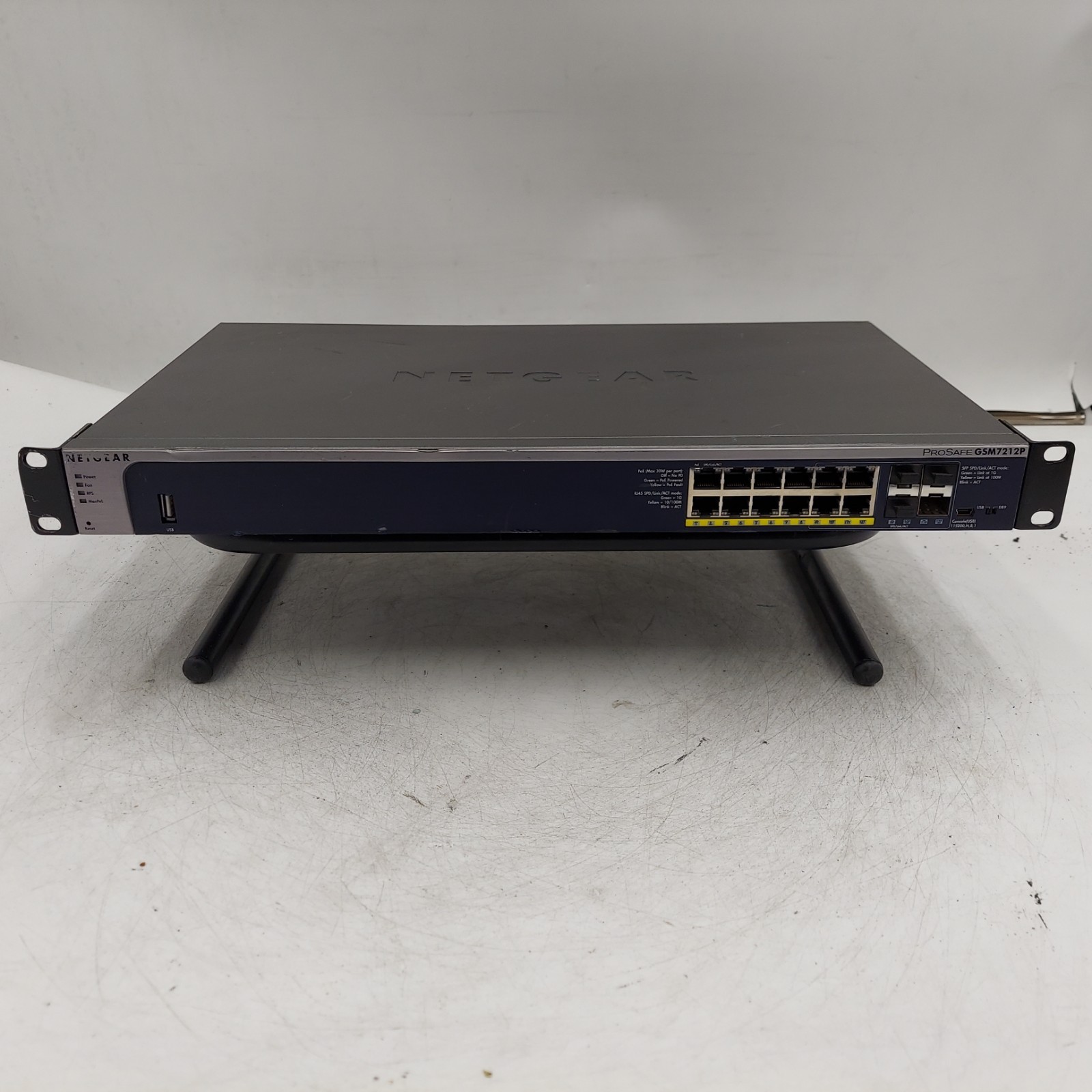 NETGEAR ProSAFE 12-port GIGABIT L2+ POE+ MANAGED SWITCH GSM7212P  