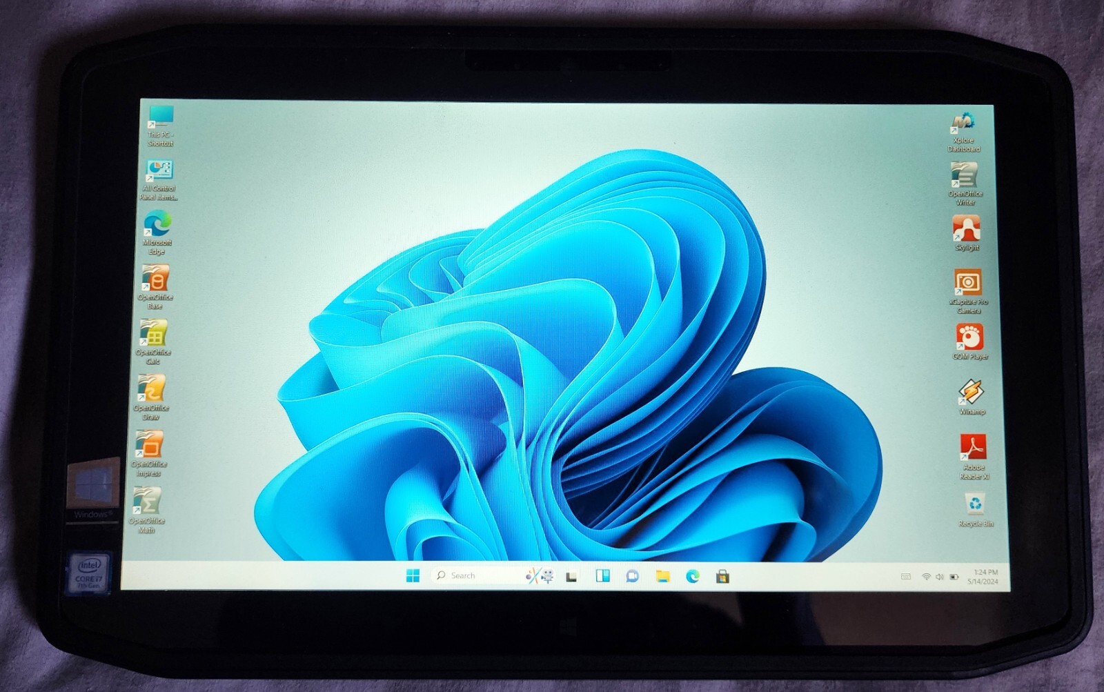 Motion/Xplore/Zebra Tablet R12/iX125R1 Core i7 2.7GHz 8gb 1Tb SSD Gobi 7K Win 11