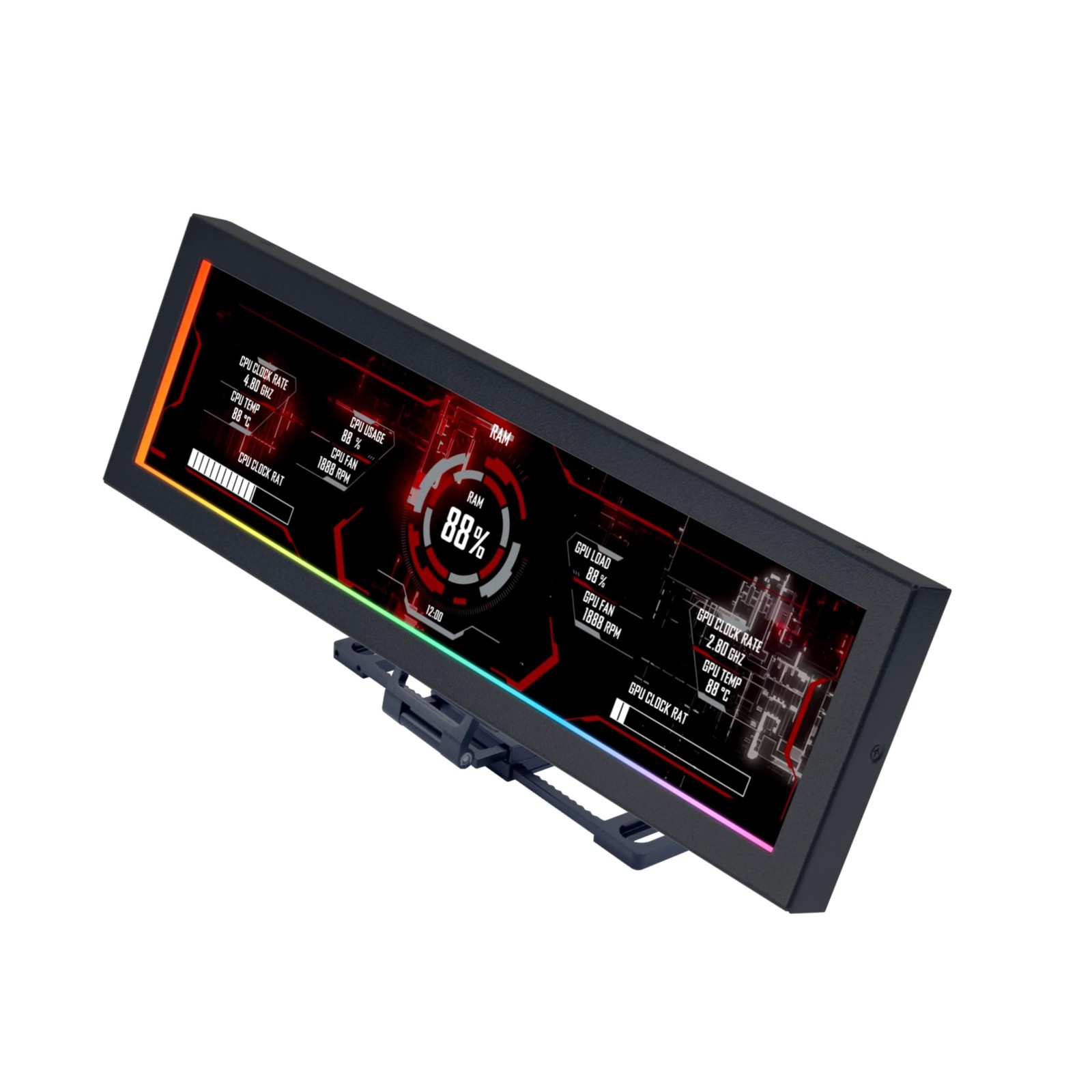 Lian Li SM088X 8.8" Universal LCD Screen with ARGB Frame, Black (US88 v1)