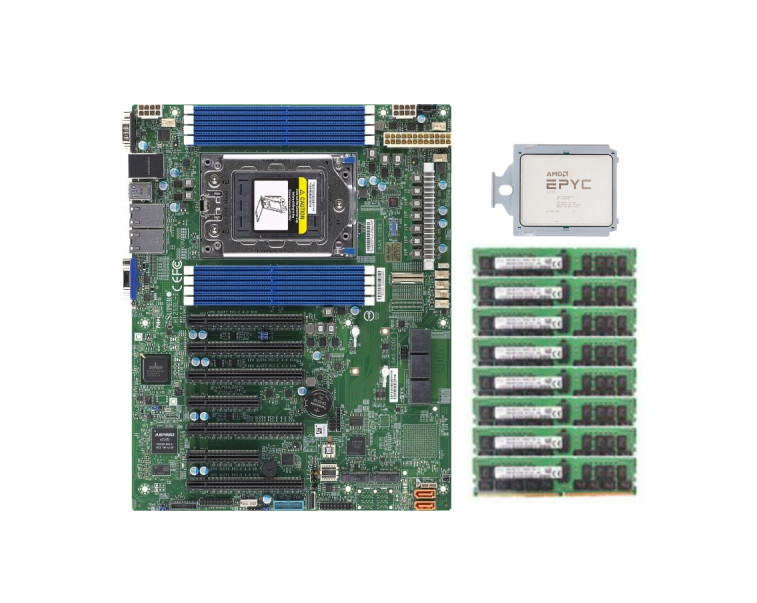 Supermicro H12SSL-i +AMD EPYC 7713 64 Core 128t 256mb + 256GB sk hynix  3200mhz
