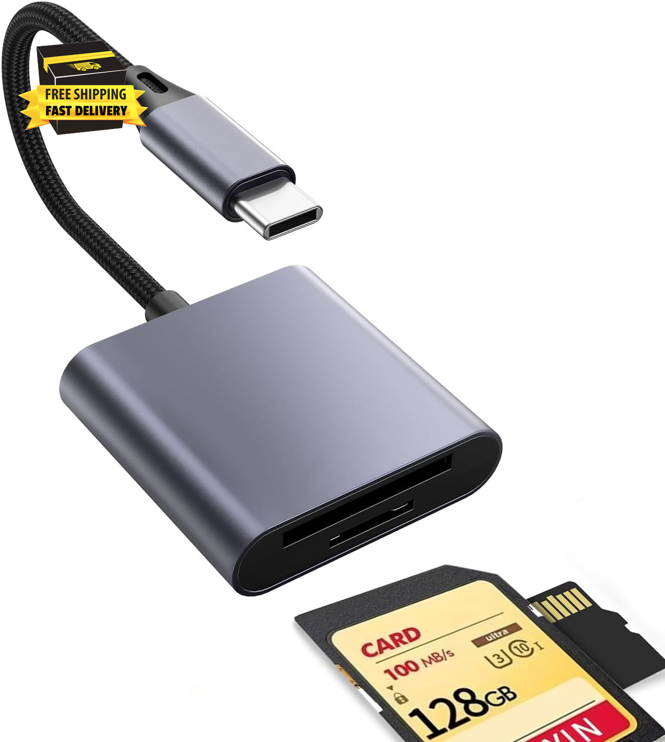 1PCS USB C to SD Card Reader, Supports SD and TF Memory Cards, Upgraded with a M