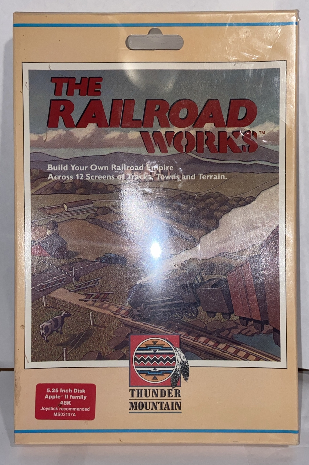 The Railroad Works Apple II Computer Game 5.25" 48K   1984 Thunder Mountain