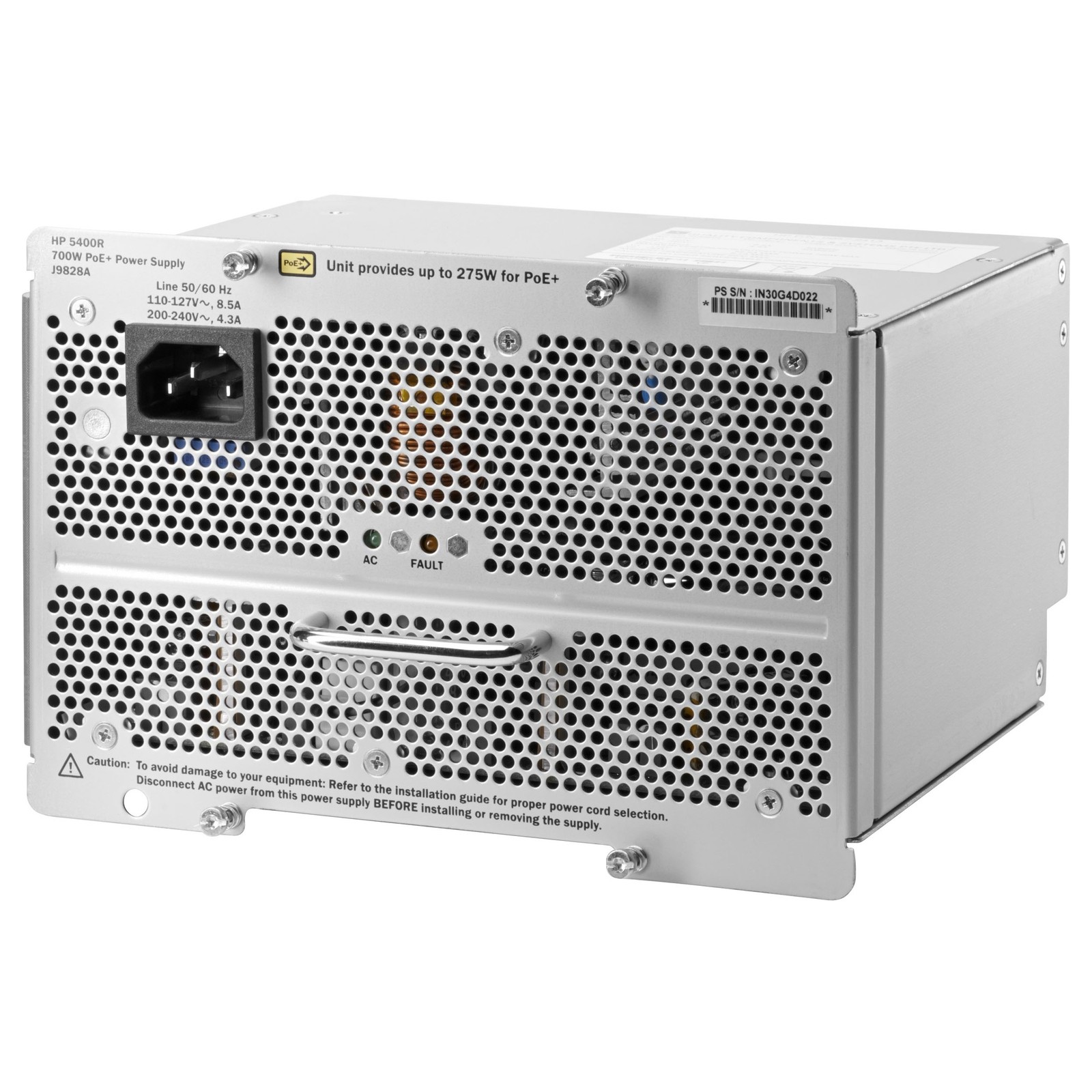 Hp 5400r 700w Poe+ Zl2 Power Supply - 700 W - 120 V Ac, 230 V Ac (j9828a)